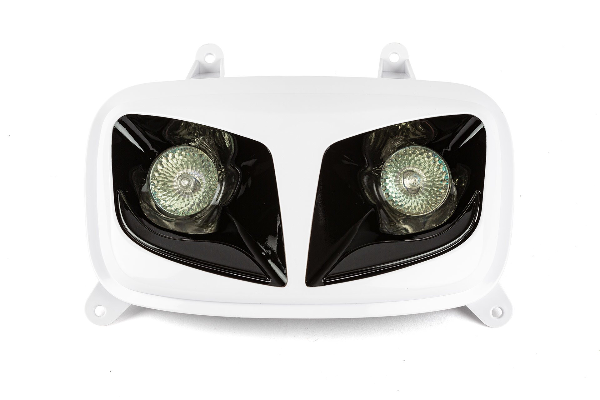 Phare avant double optique R8 blanc / noir MBK MBK Booster / Bw's ap.04