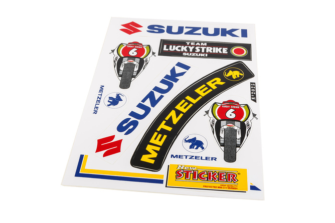 Planche autocollants Sponsor Suzuki / Metzeler 33x22cm