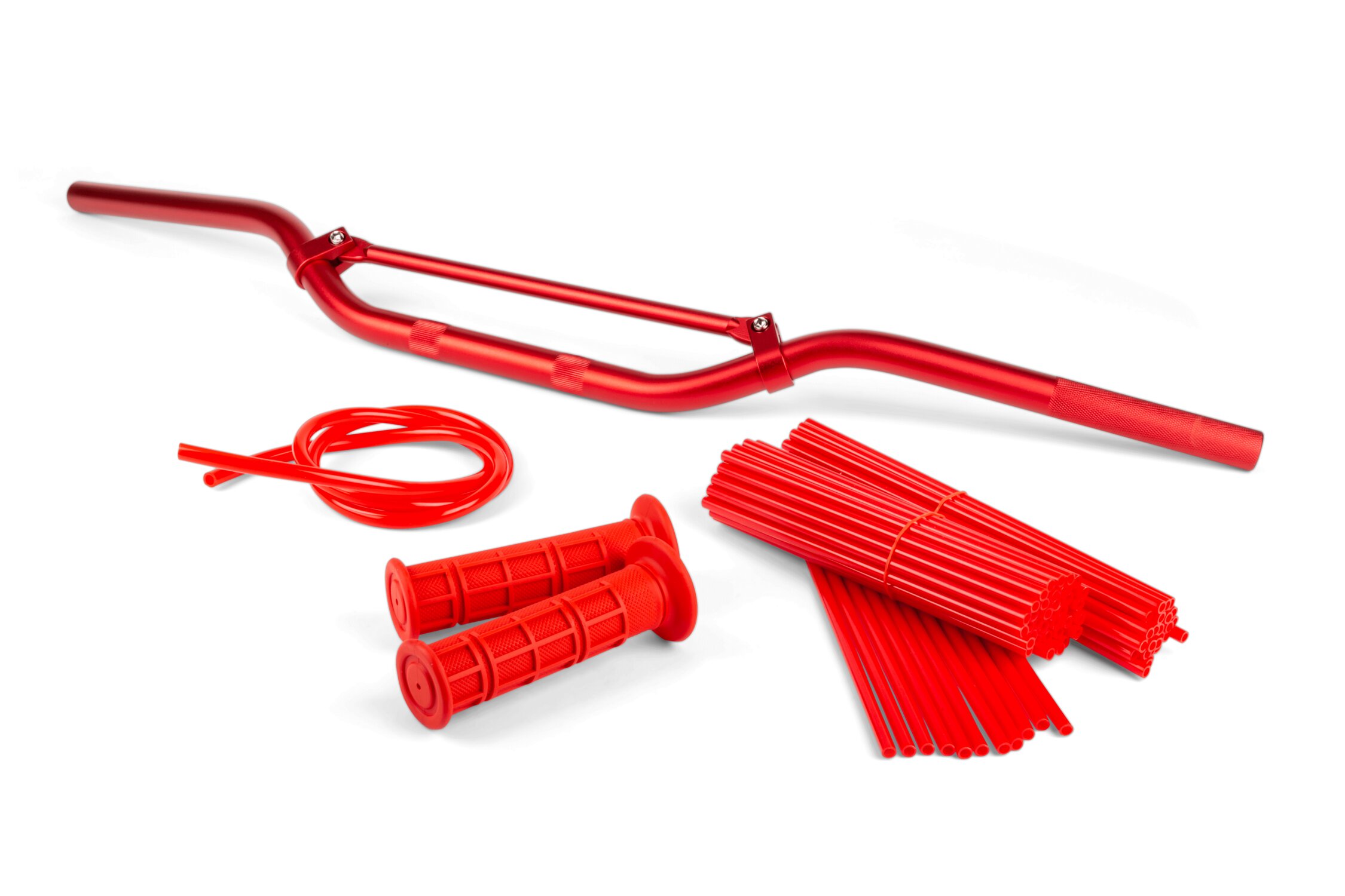 Pack Tuning style rouge avec guidon 22mm