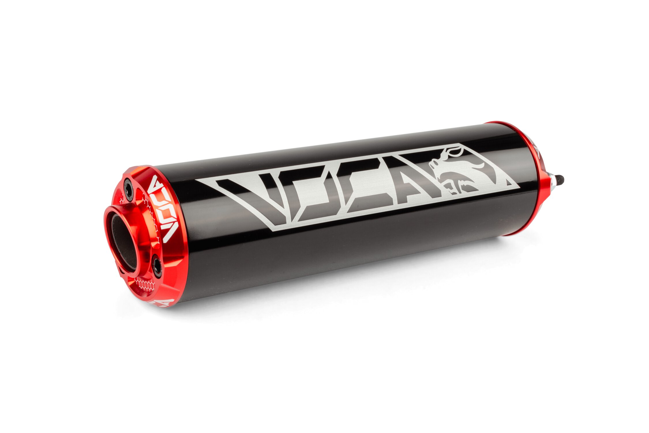 Silencieux Voca Alu CNC Noir et Rouge