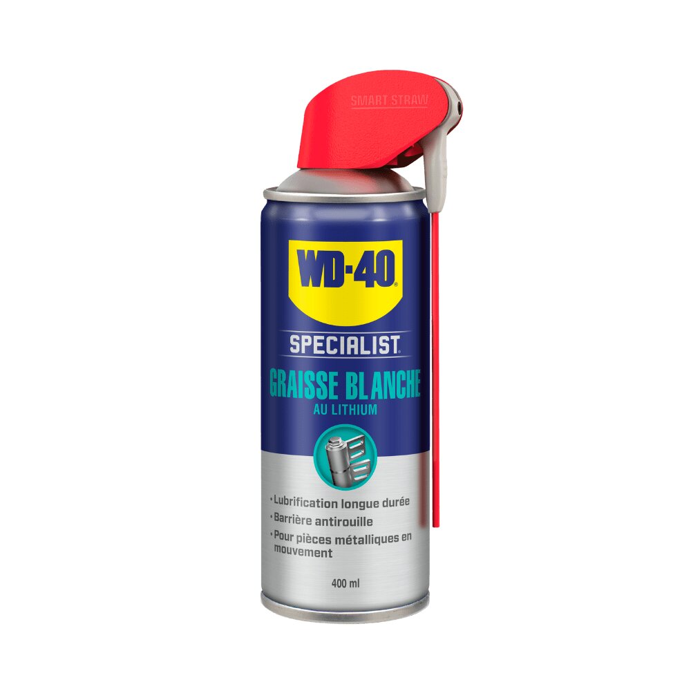 Graisse blanche au Lithium WD-40 Specialist spray double position 400ml (Aérosol)