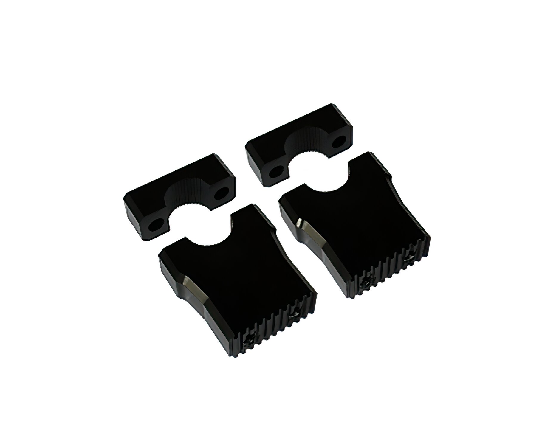 Pontets de guidon d.22mm - 55mm Noir