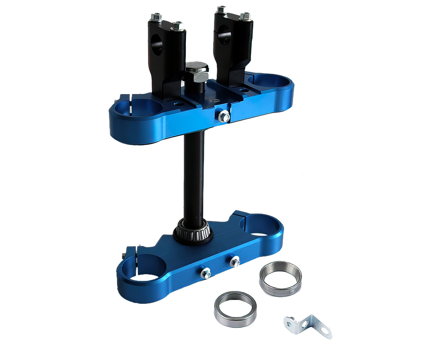 Té de fourche 45/48mm avec pontets 1 vis YCF Pit Bike / Dirt Bike bleu