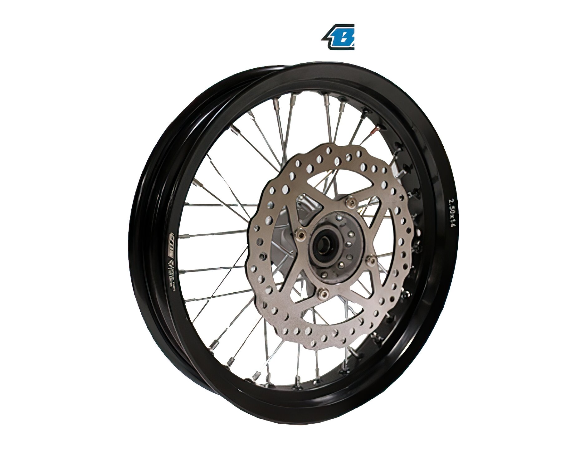 Roue Av. alu 2.50x14" avec disque Pit Bike YCF Bigy SM