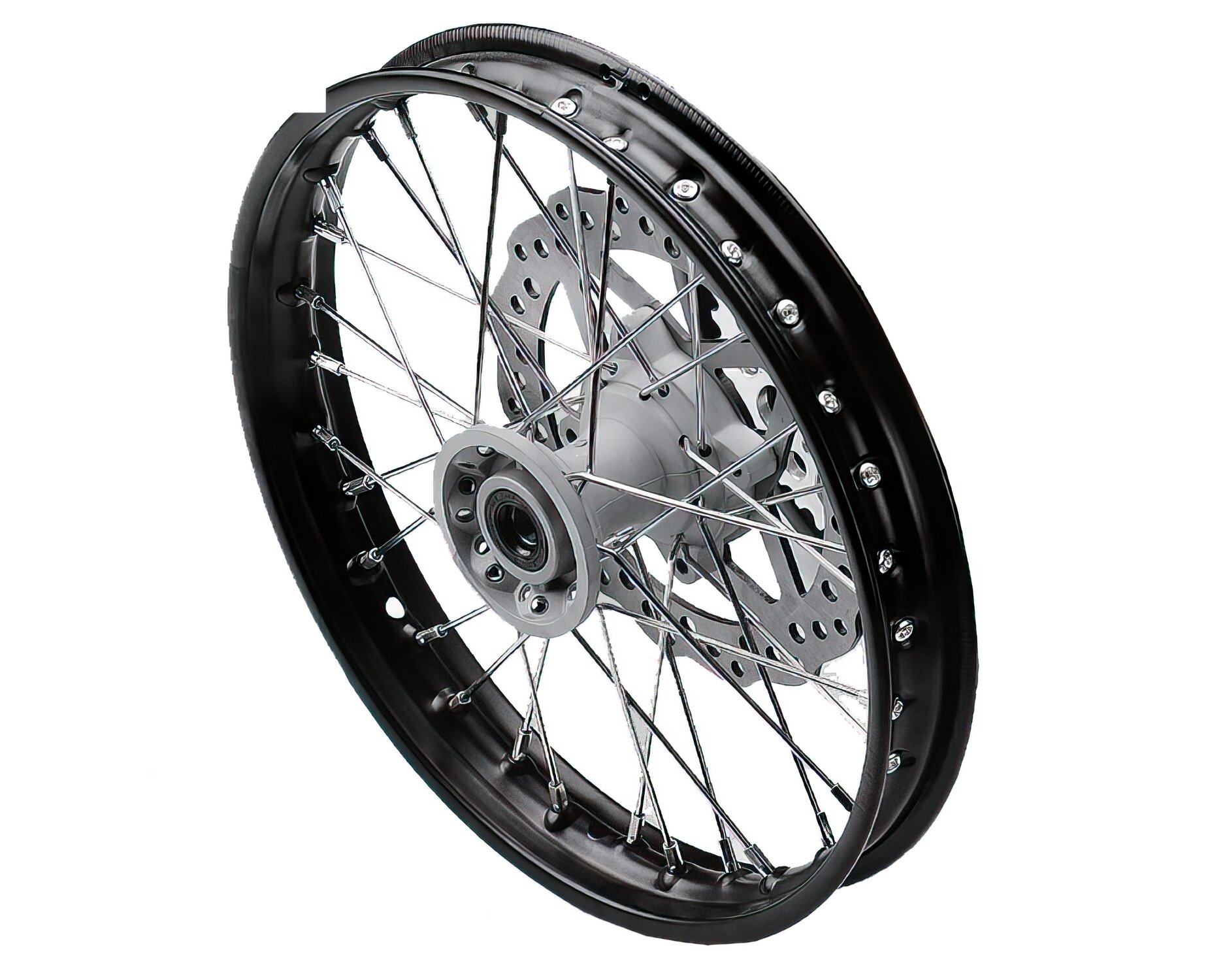 Roue Av. alu 1.6x17" - moyeu moulé avec disque Pit Bike YCF Bigy