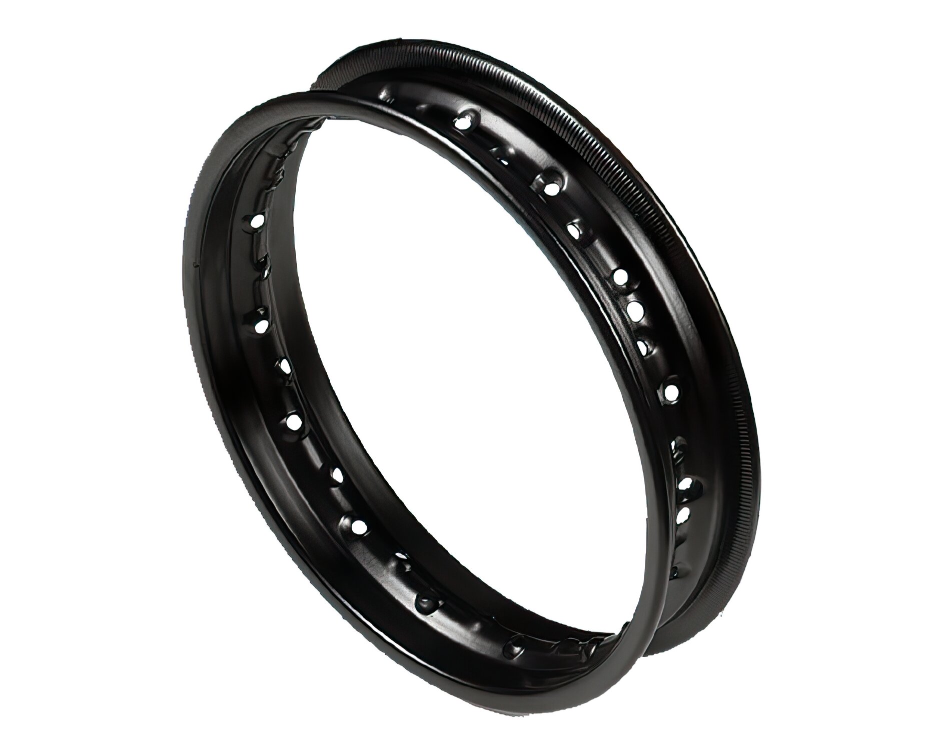 Jante avant ou arrière acier 12x1,85 noire Pit Bike / Dirt Bike