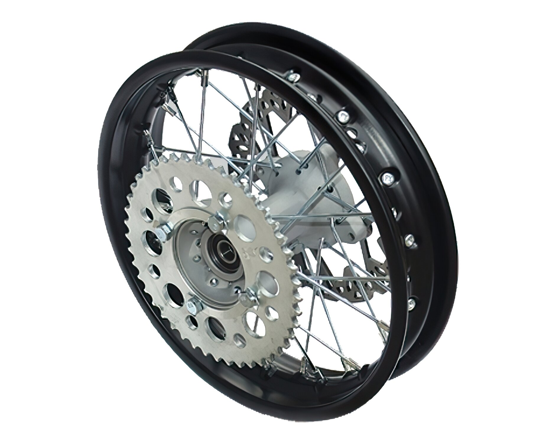 Roue arrière 2.15x12" SM avec disque et couronne YCF Pit Bike / Dirt Bike