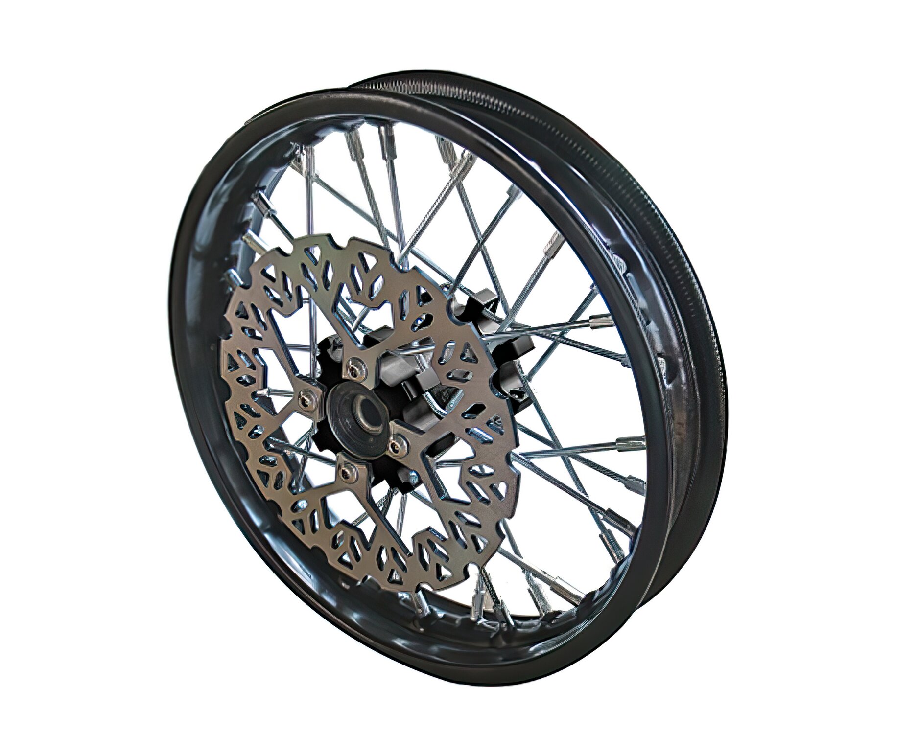 Roue avant - moyeu CNC noir avec disque Pit Bike YCF50A