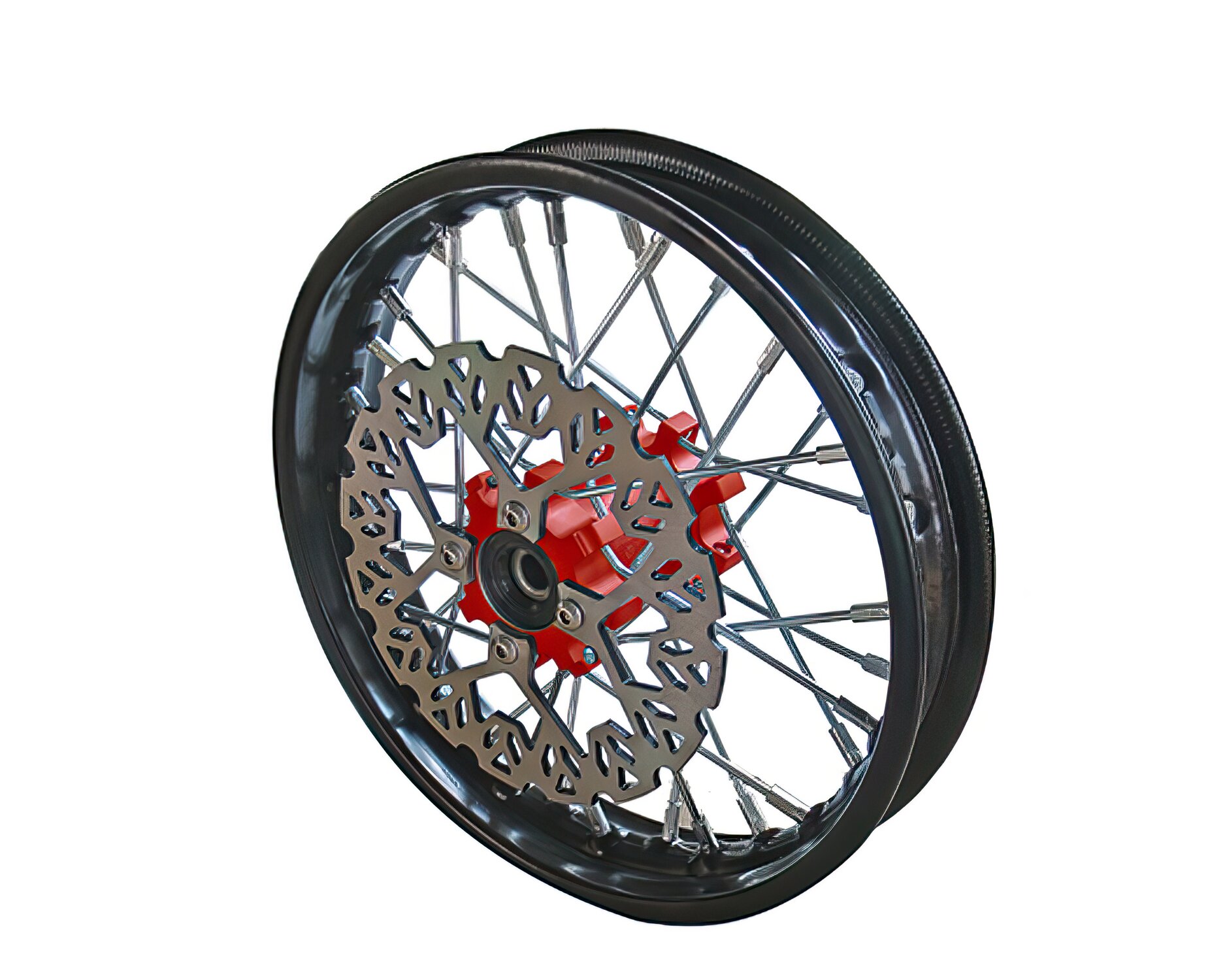 Roue avant - moyeu CNC rouge avec disque Pit Bike YCF50A