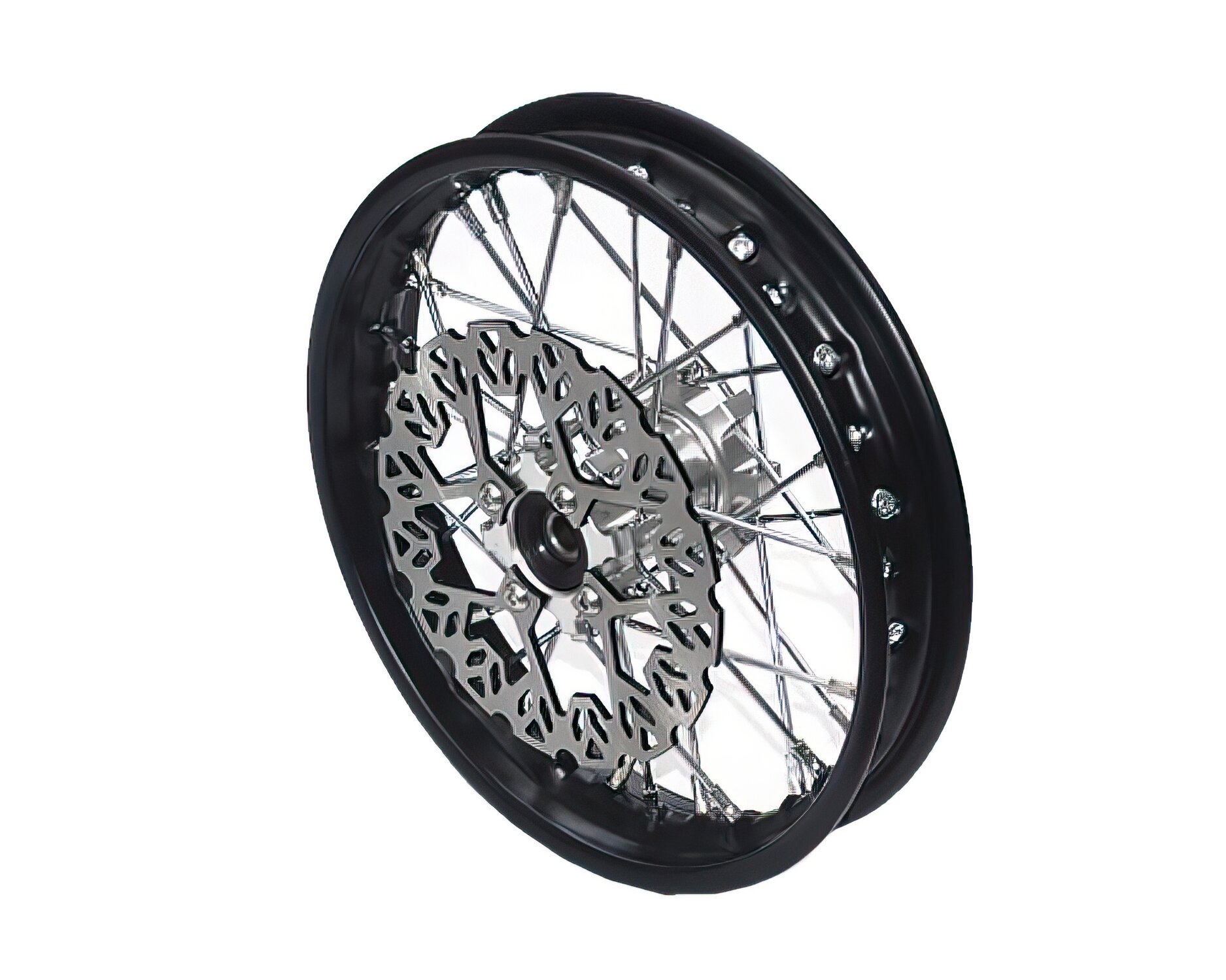 Roue avant - moyeu CNC argent avec disque Pit Bike YCF50A