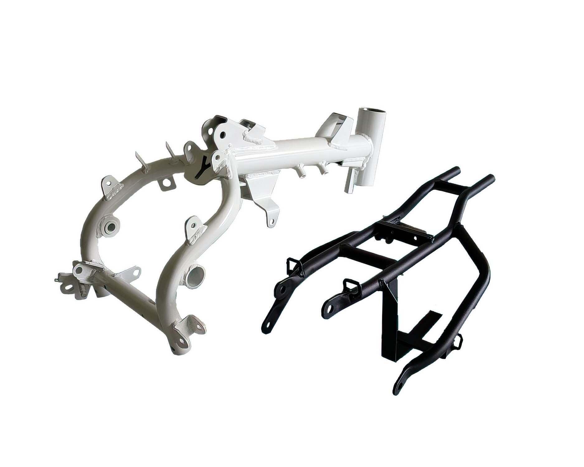 Cadre complet blanc pour bras osc. mono Pit Bike YCF 50cc 2020