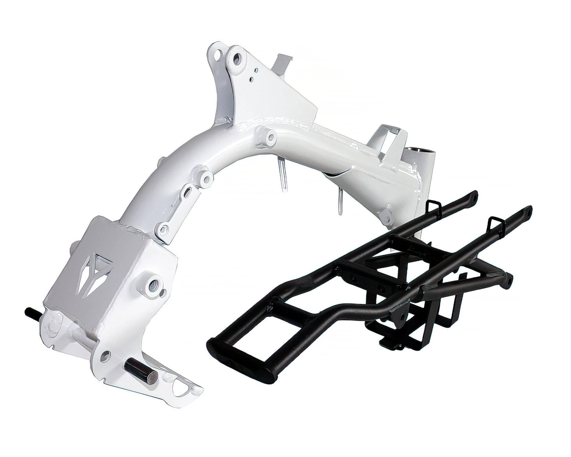 Cadre complet blanc pour bras osc. mono Pit Bike YCF Start 88cc 2020