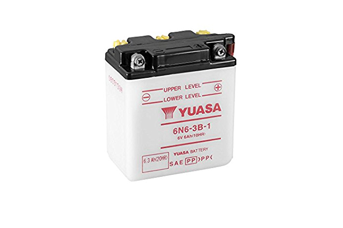 Batterie Yuasa 6N6-3B-1 (livrée sans pack acide)
