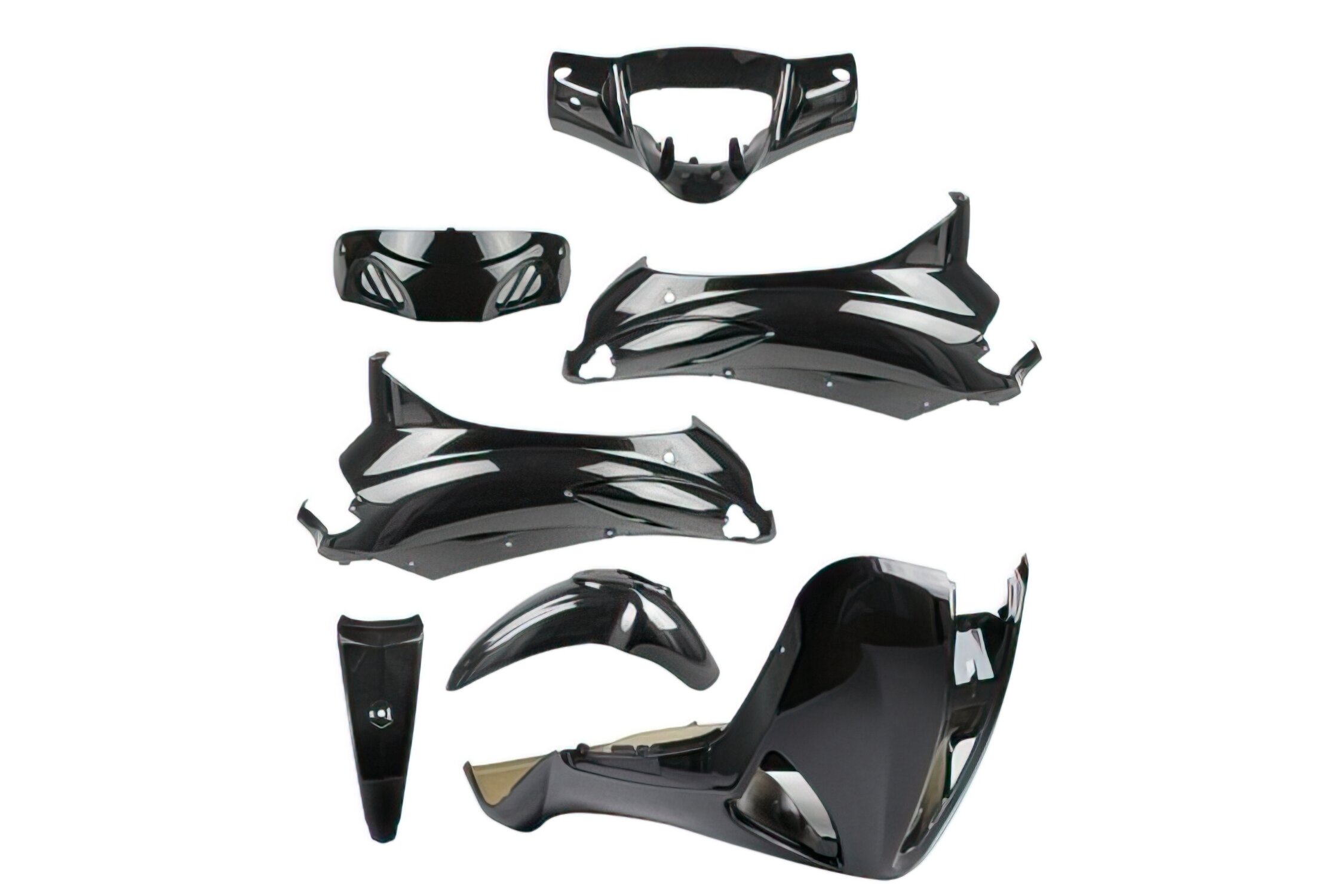 Kit carénage 7 pièces Noir Piaggio Liberty 2004 - 2014