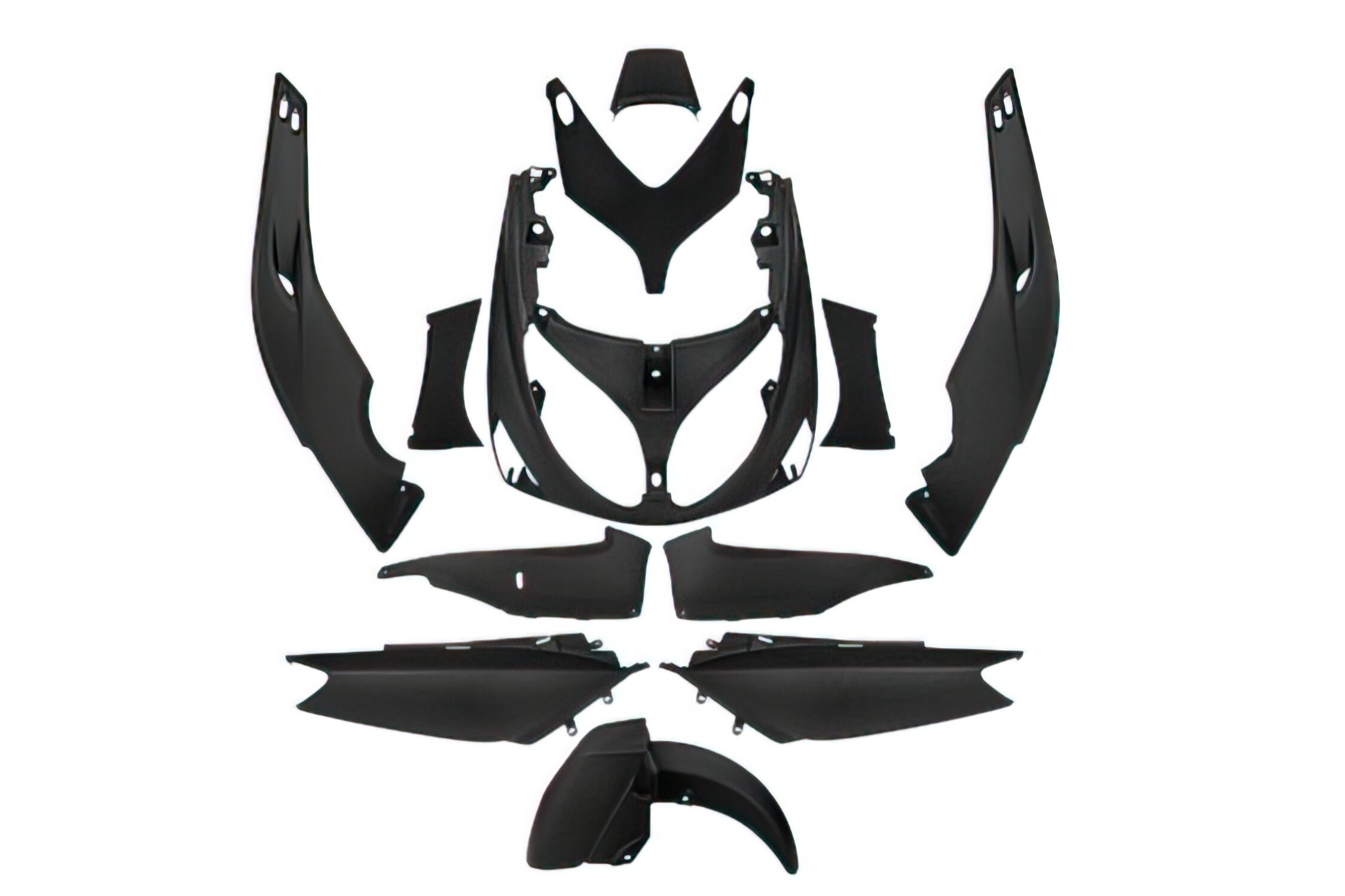 Kit carénage 12 pièces Noir mat Yamaha Tmax 500 2001 - 2007