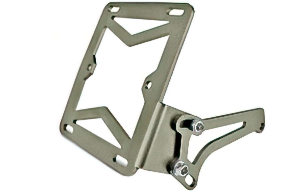 Support de plaque latéral gris métal TNT Piaggio Typhoon / Ludix