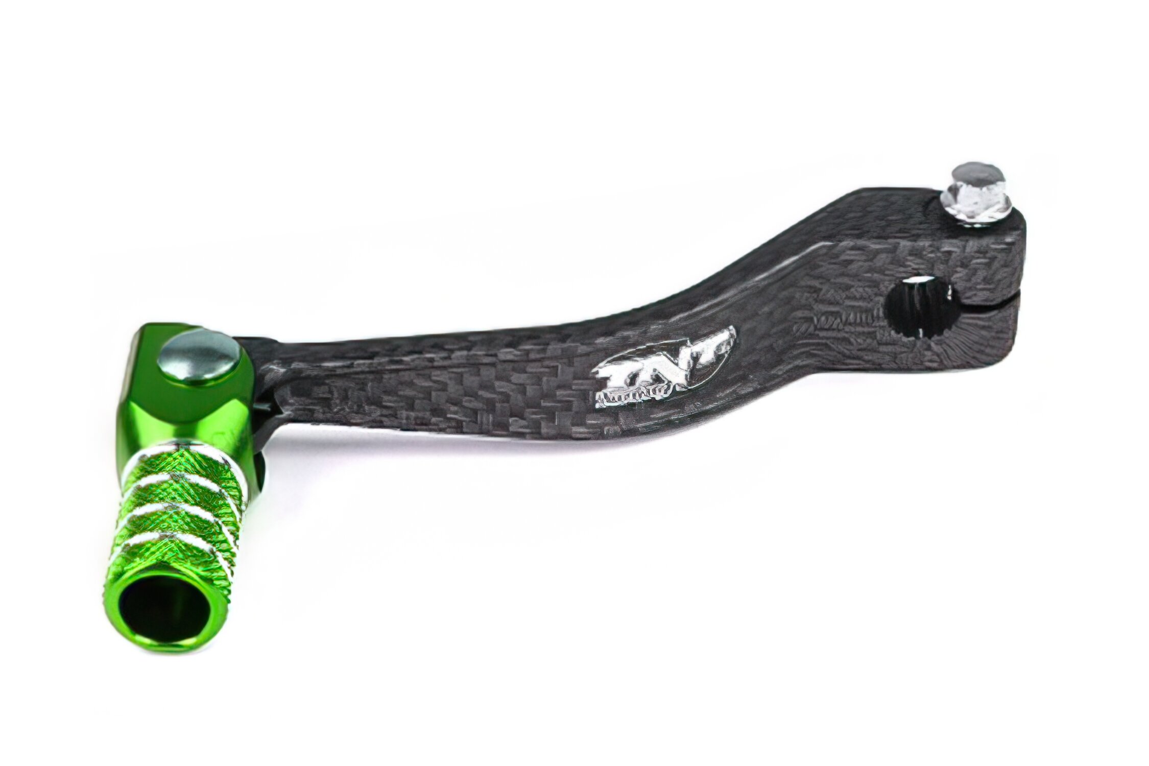 Sélecteur de vitesse repliable Derbi alu look carbone / vert