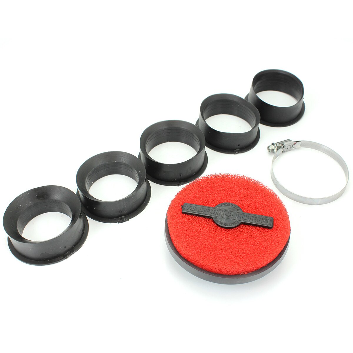 Standard Parts Filtre à air extra plat carburateur PWK Noir et Rouge