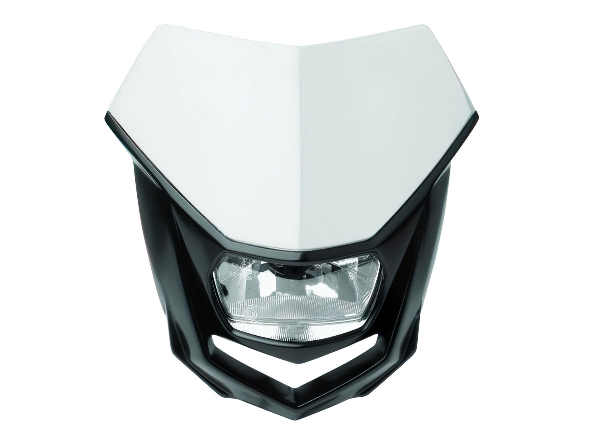 Polisport 8657400001 - Faro Anteriore Halo In Polipropilene Con Lampada Alogena Compatibile Con Tutti I Modelli Motocross/Enduro In Colore Bianco/Nero-image