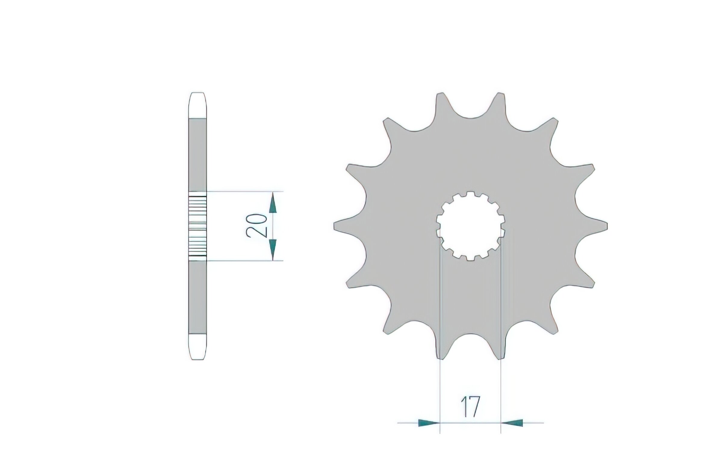 Pignon Afam anti-boue pas 520 13 dents â Yamaha YZ 125 89-04
