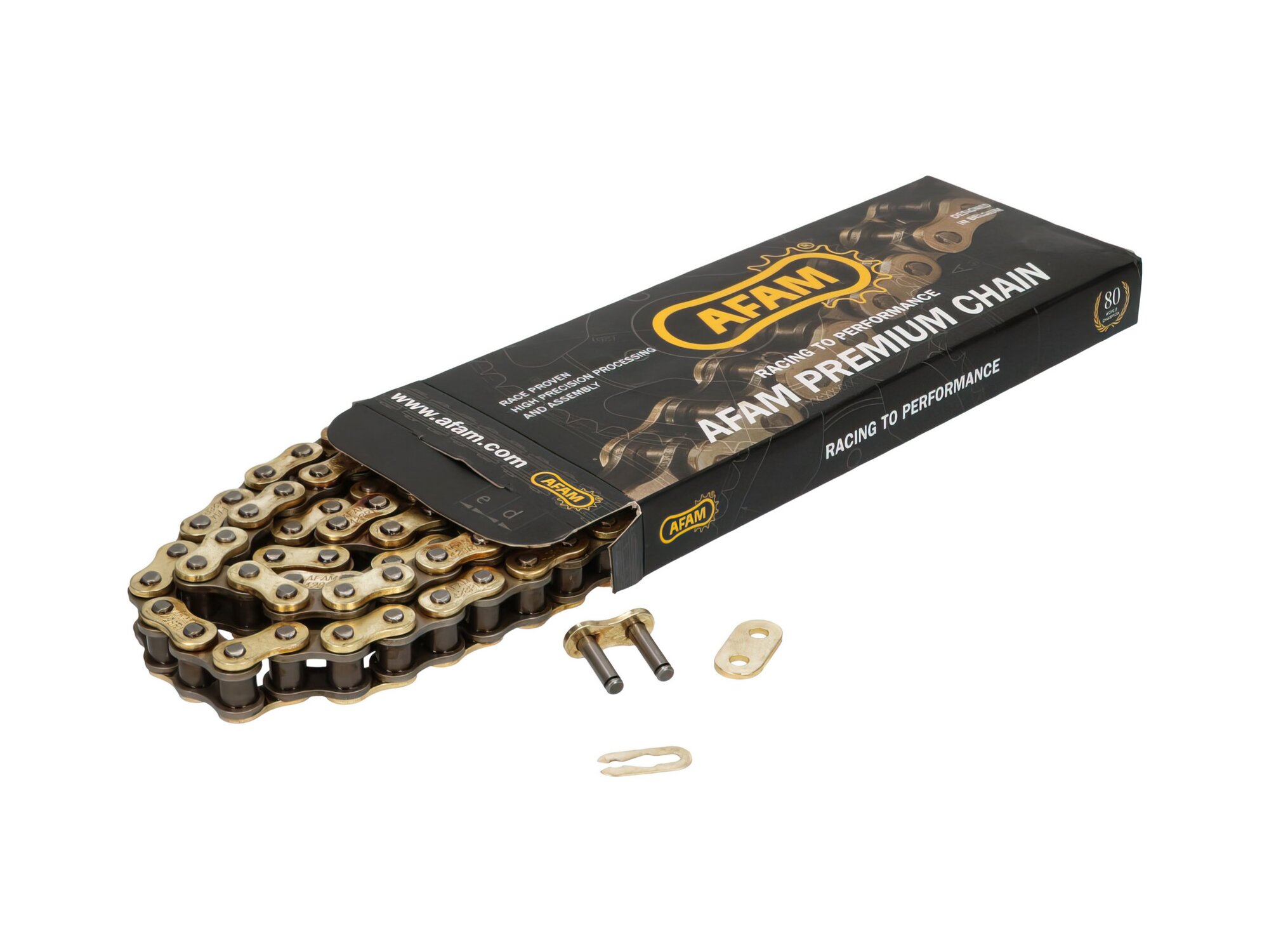 Chaîne AFAM renforcé Or 428 R1-G 136 maillons