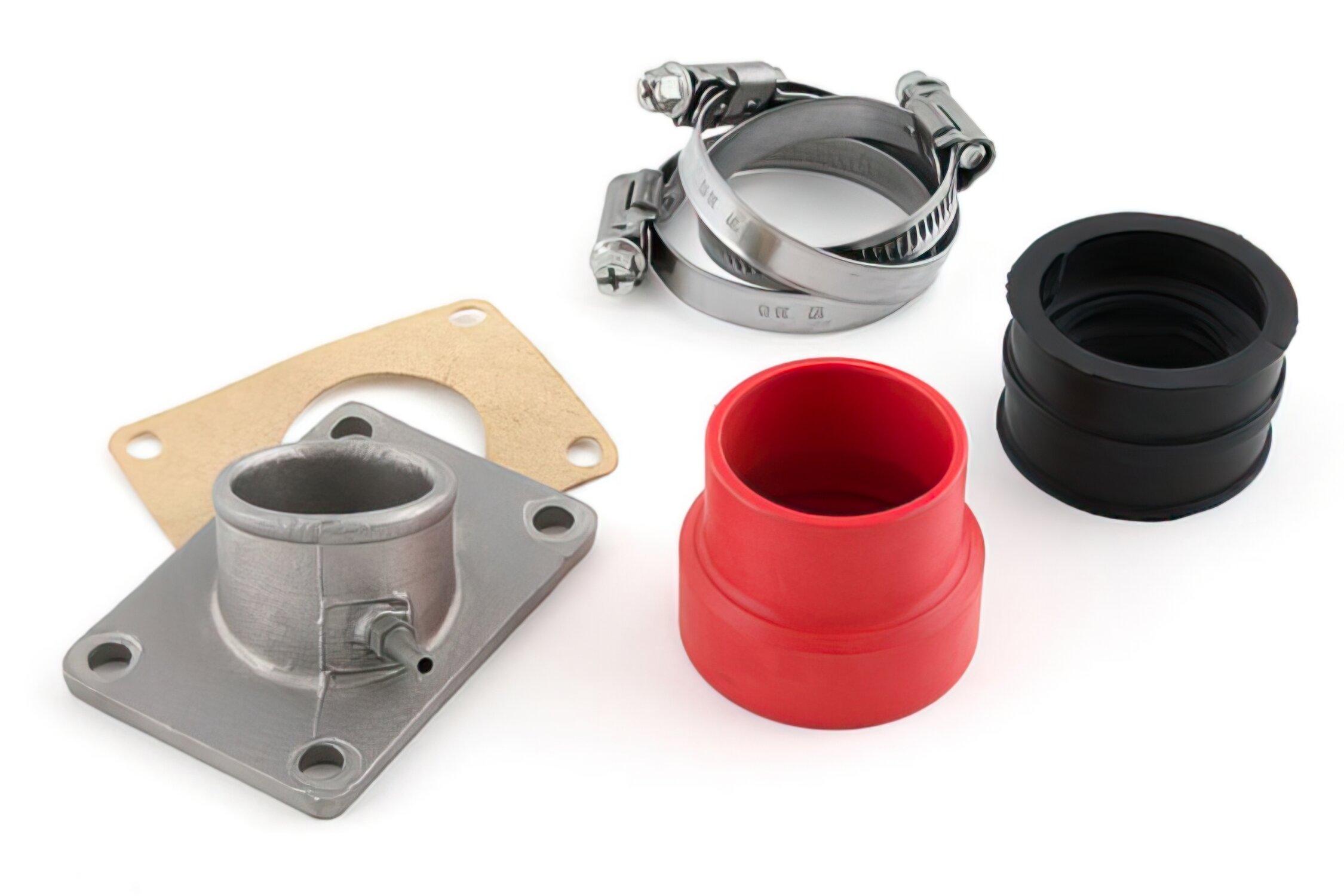 Pipe orientable Barikit type Dell'Orto de 17,5 à 21mm montage rigide Derbi Euro2 / Euro3
