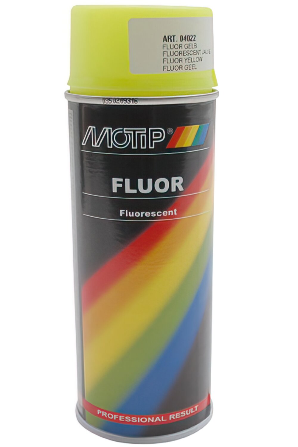 Bombe de peinture jaune fluo Motip 400ml (Aérosol)