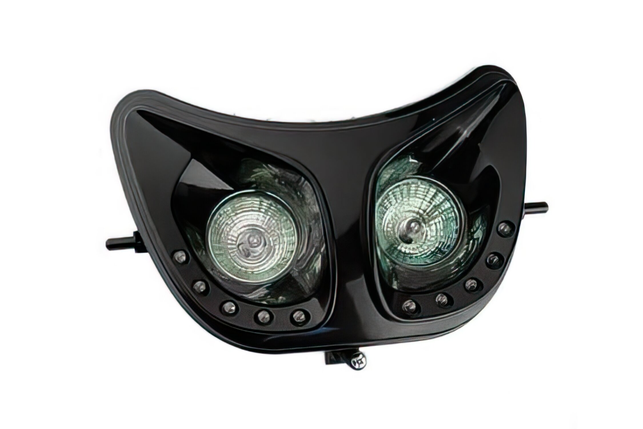 Phare avant double optique noir Derbi Senda