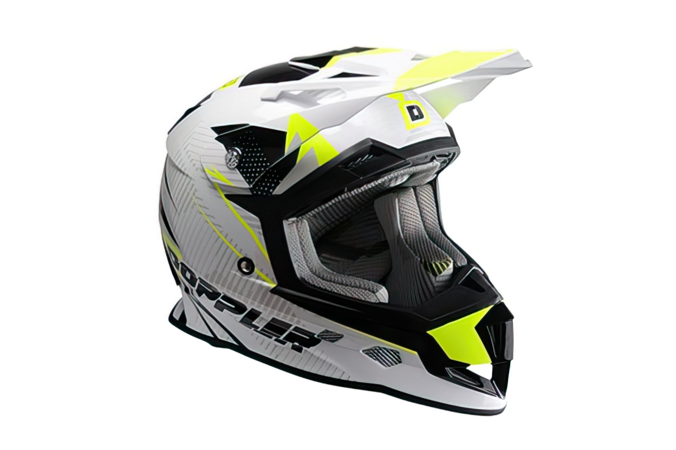 Casque Cross Doppler Blanc / Jaune L