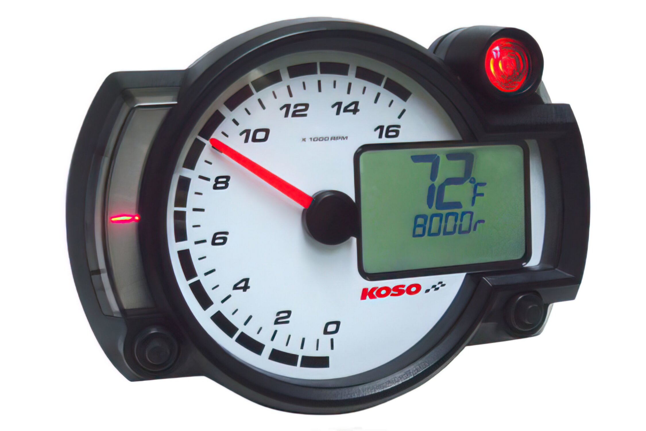 Compte-tours multifonction jusqu'à 16000 tr/min Koso RX2NR avec shift light