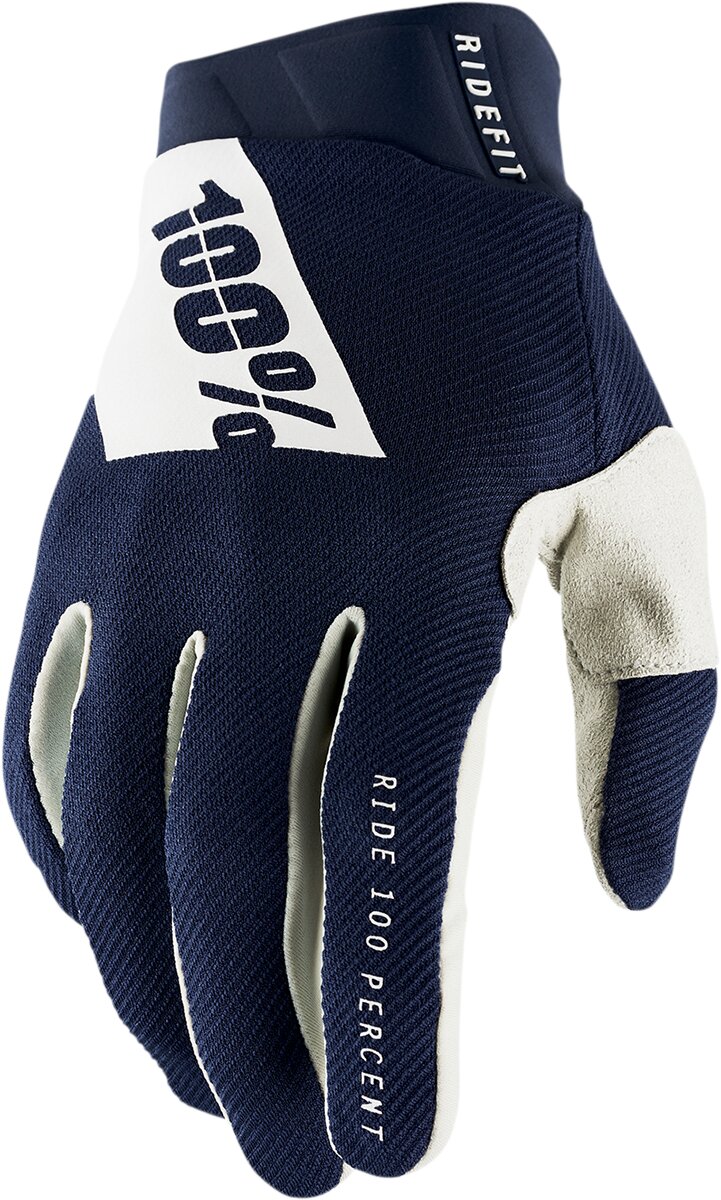 Gants 100% Ridefit bleu marine XL
