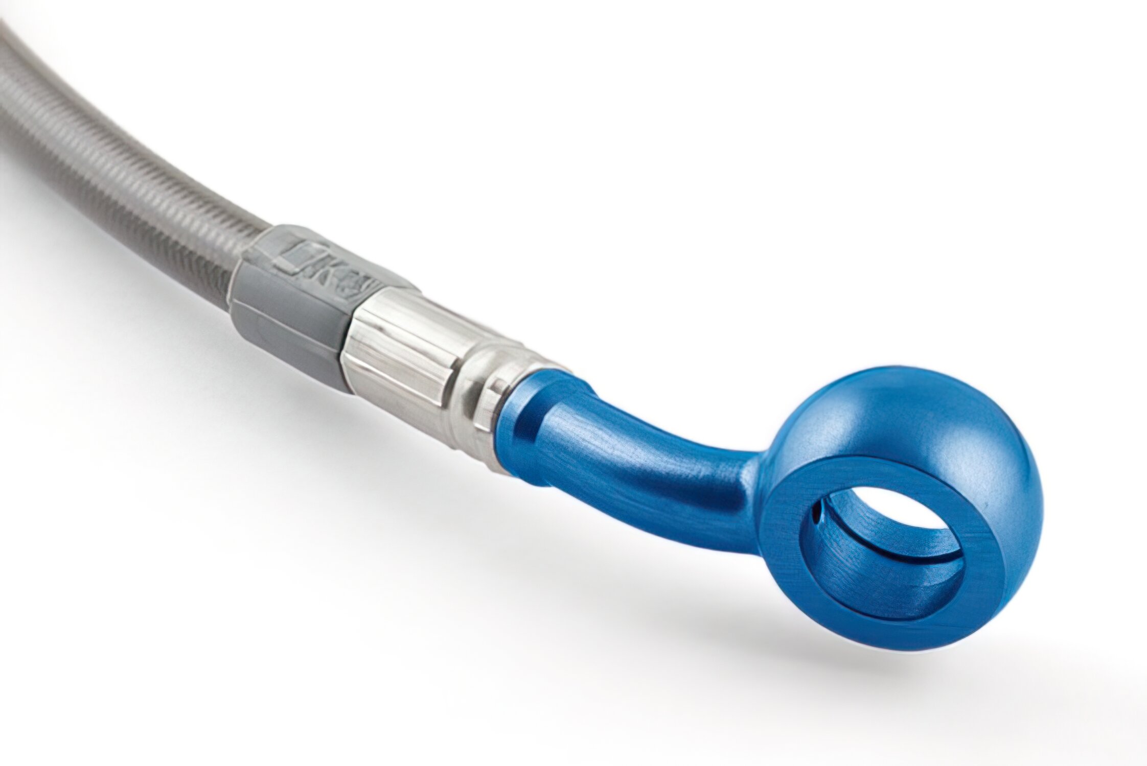 Durite de frein avant Motacc carbone / bleu MBK Nitro
