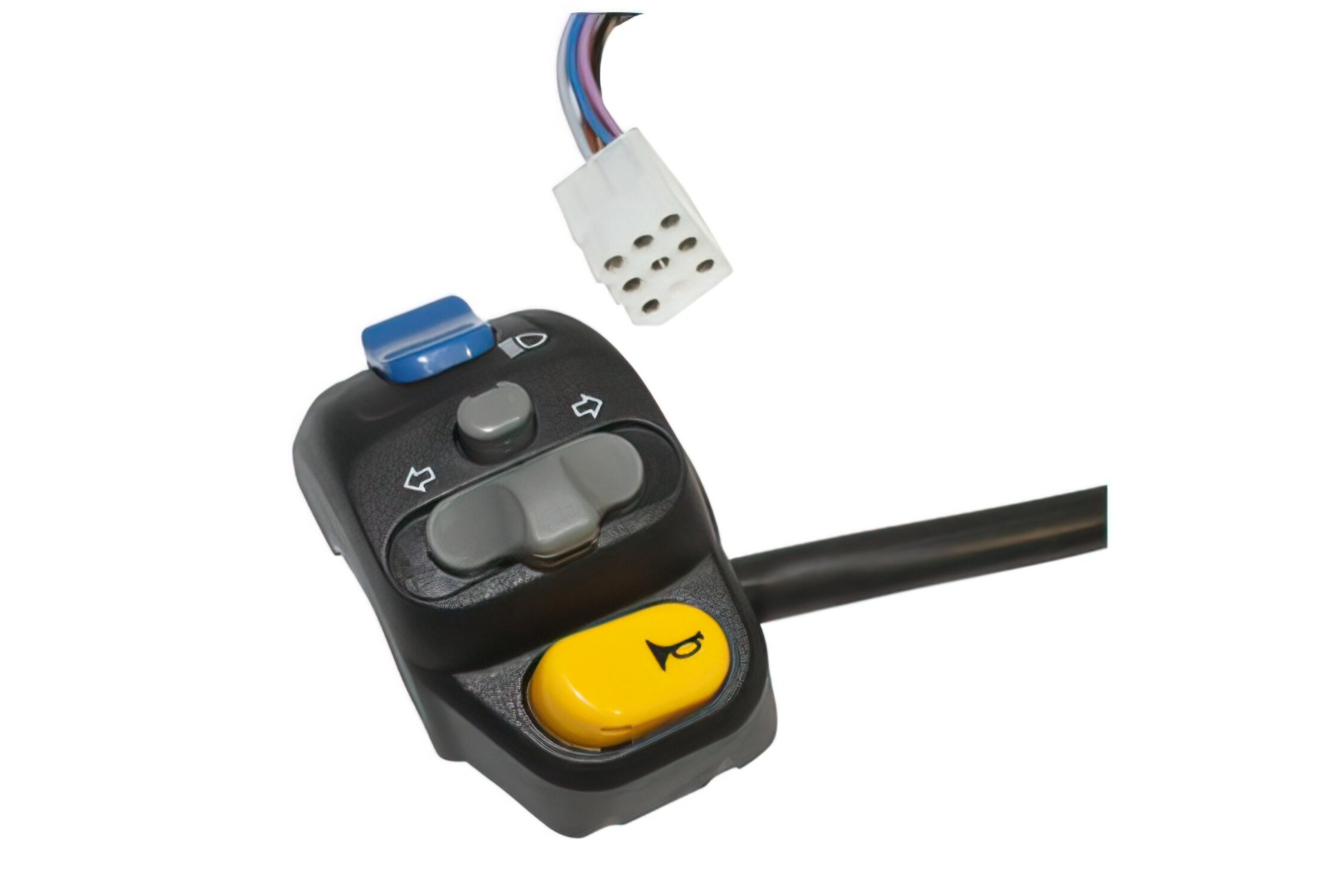 Commodo gauche Domino type 2A - 9 fils Peugeot / Rieju