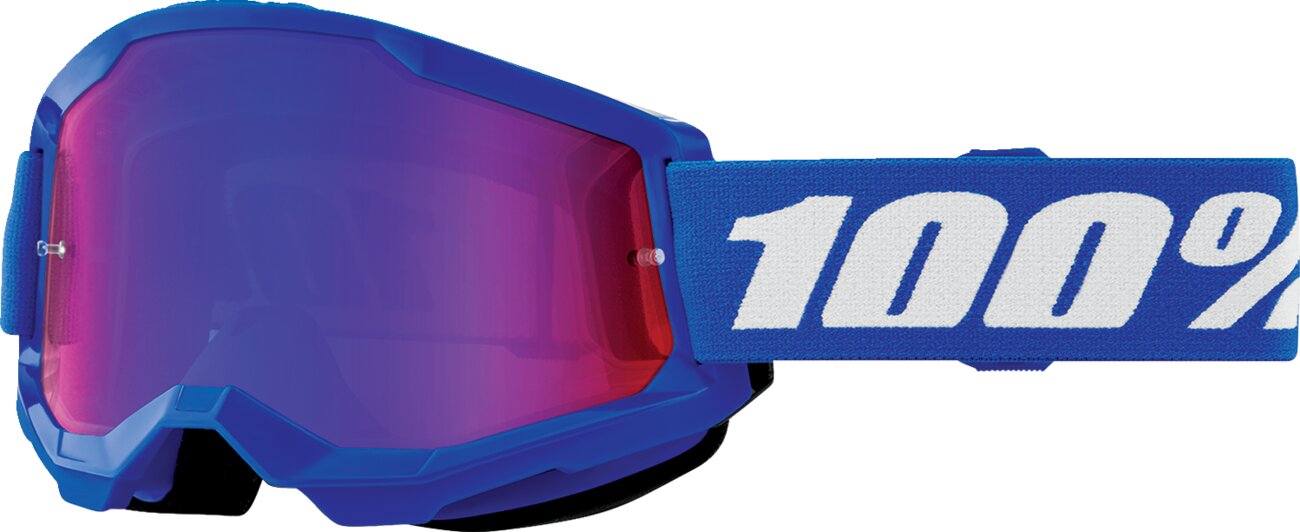 100% Masque Strata 2 enfant bleu écran rouge/bleu miroir