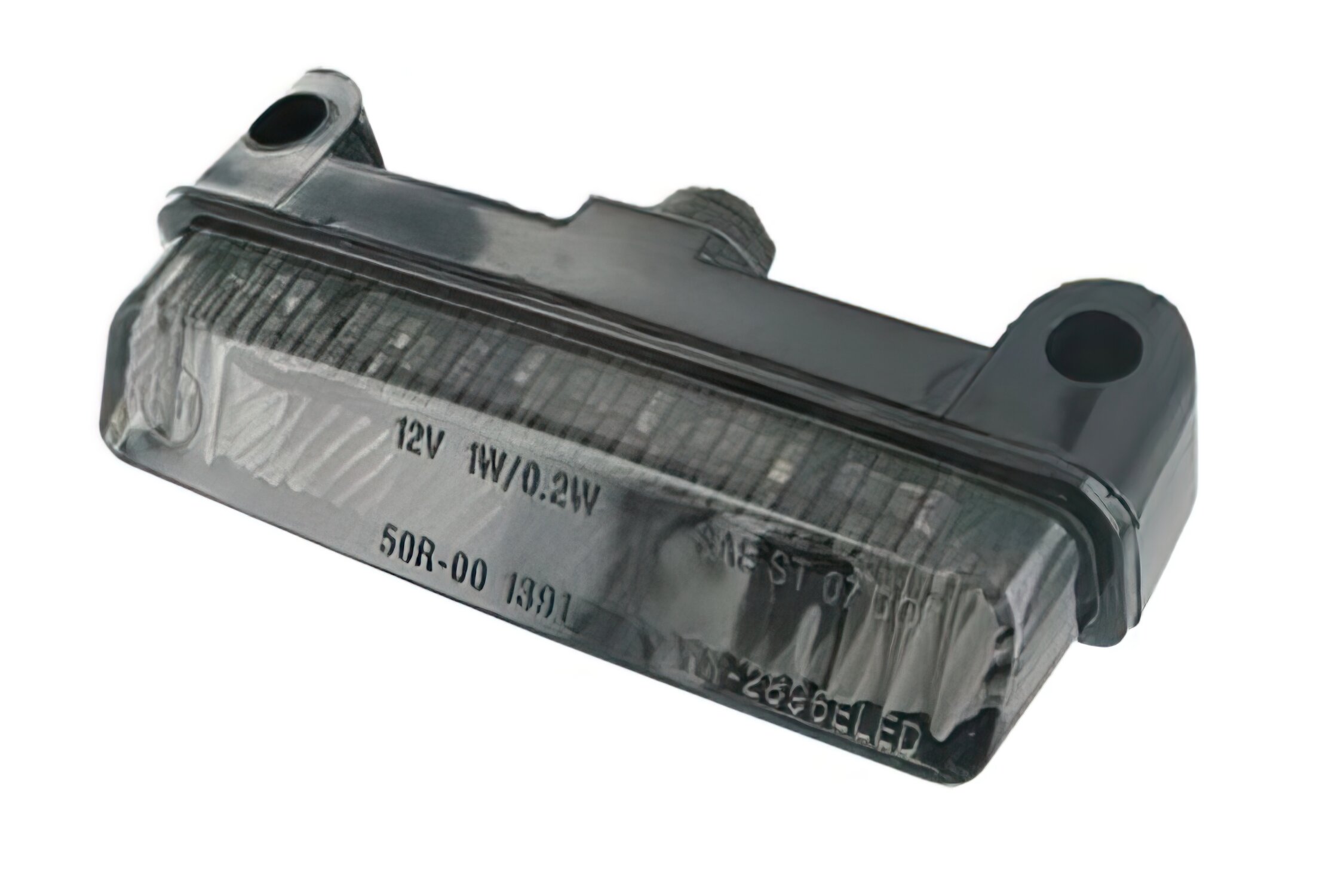 Feu arrière à Led universel fix. verticale 70x25x15mm fumé