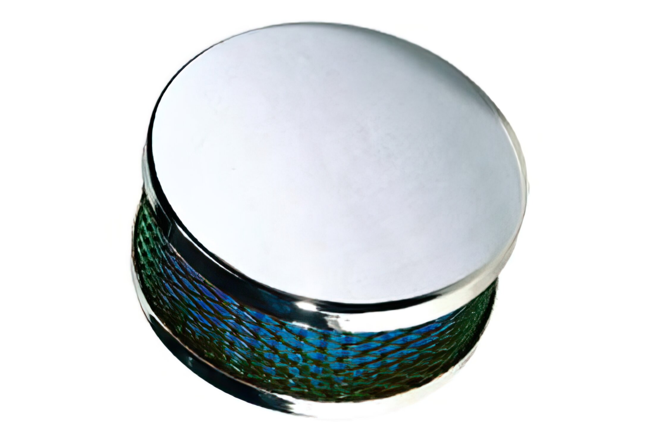 Filtre à air cylindrique extra plat d.28 - 35mm Chromé / Bleu