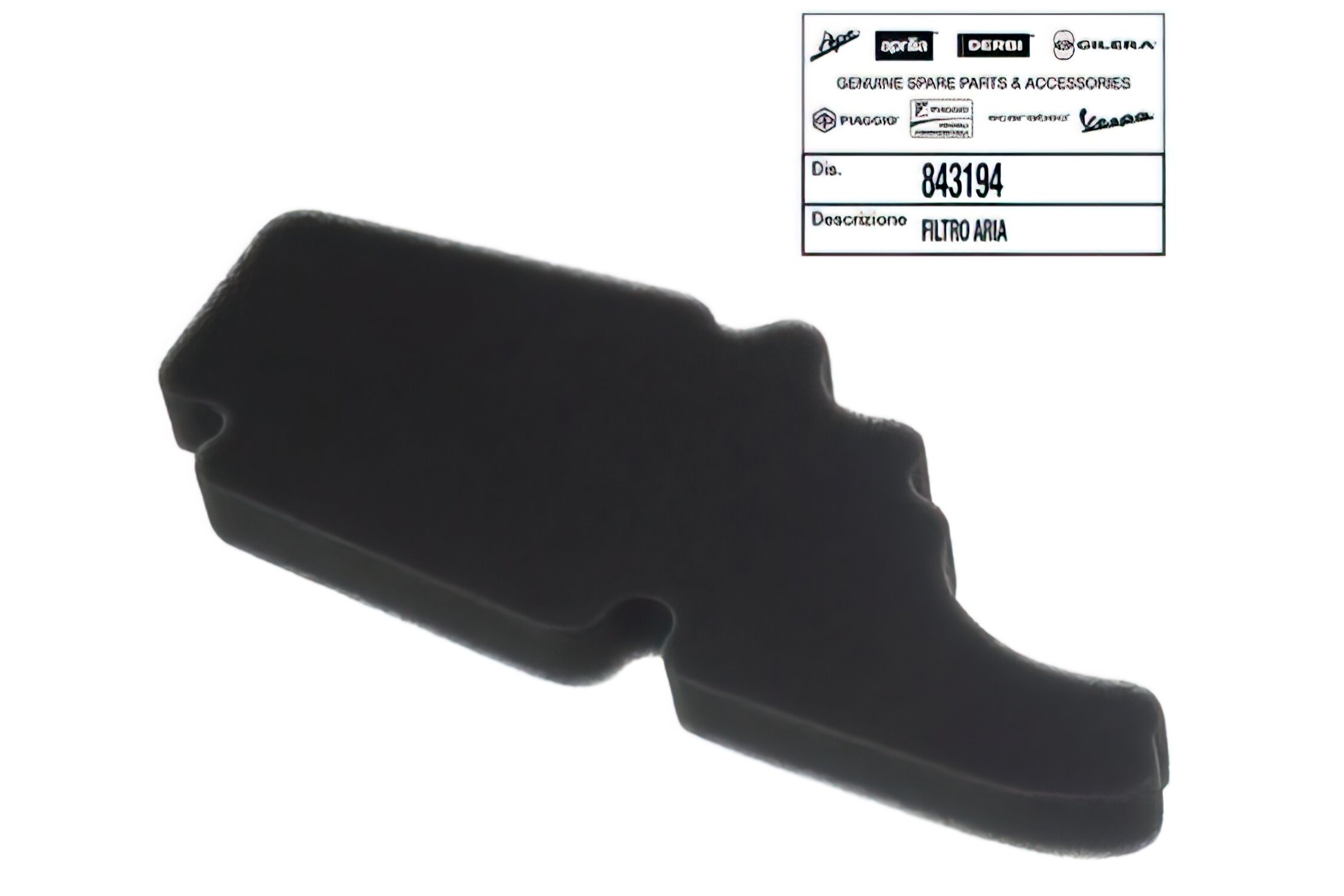 Filtre à air origine Piaggio Vespa LX 50cc - 150cc 2005 - 2012