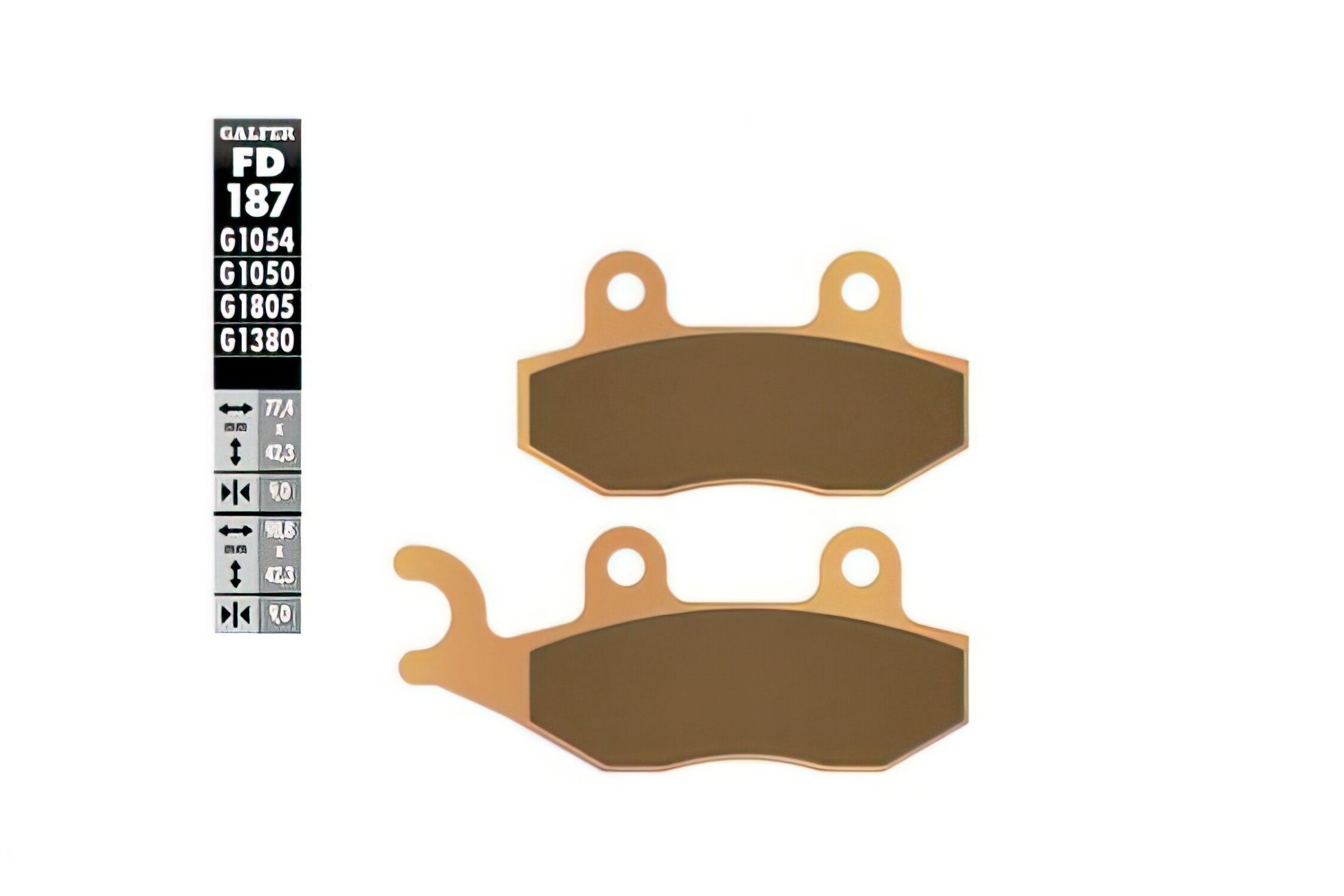 Plaquettes de frein Galfer Sintered Kymco Agility