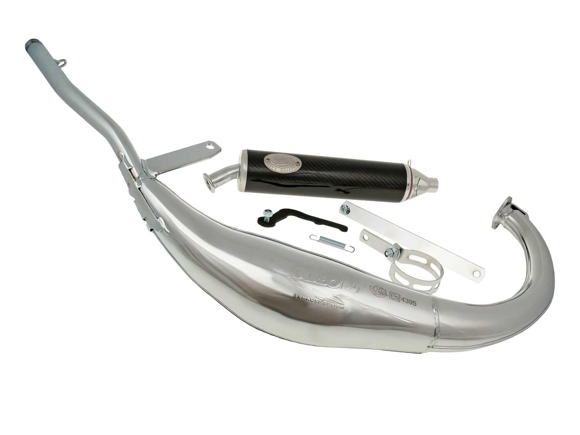 Pot d'échappement Beta RK6 Turbokit Bajo RQ chromé (Morini)