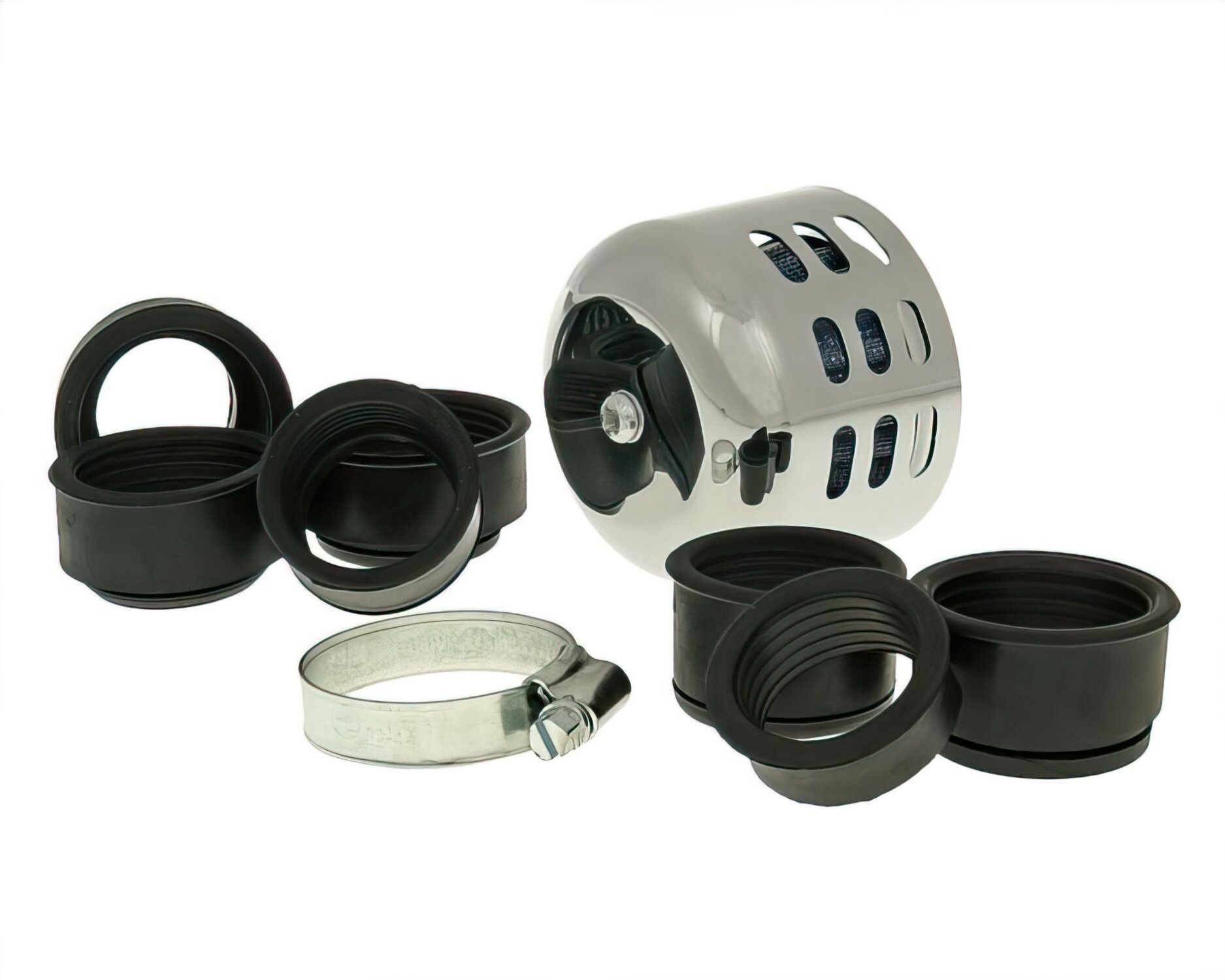 Filtre à air Powerfilter box alu d.28 - 44mm droit chromé