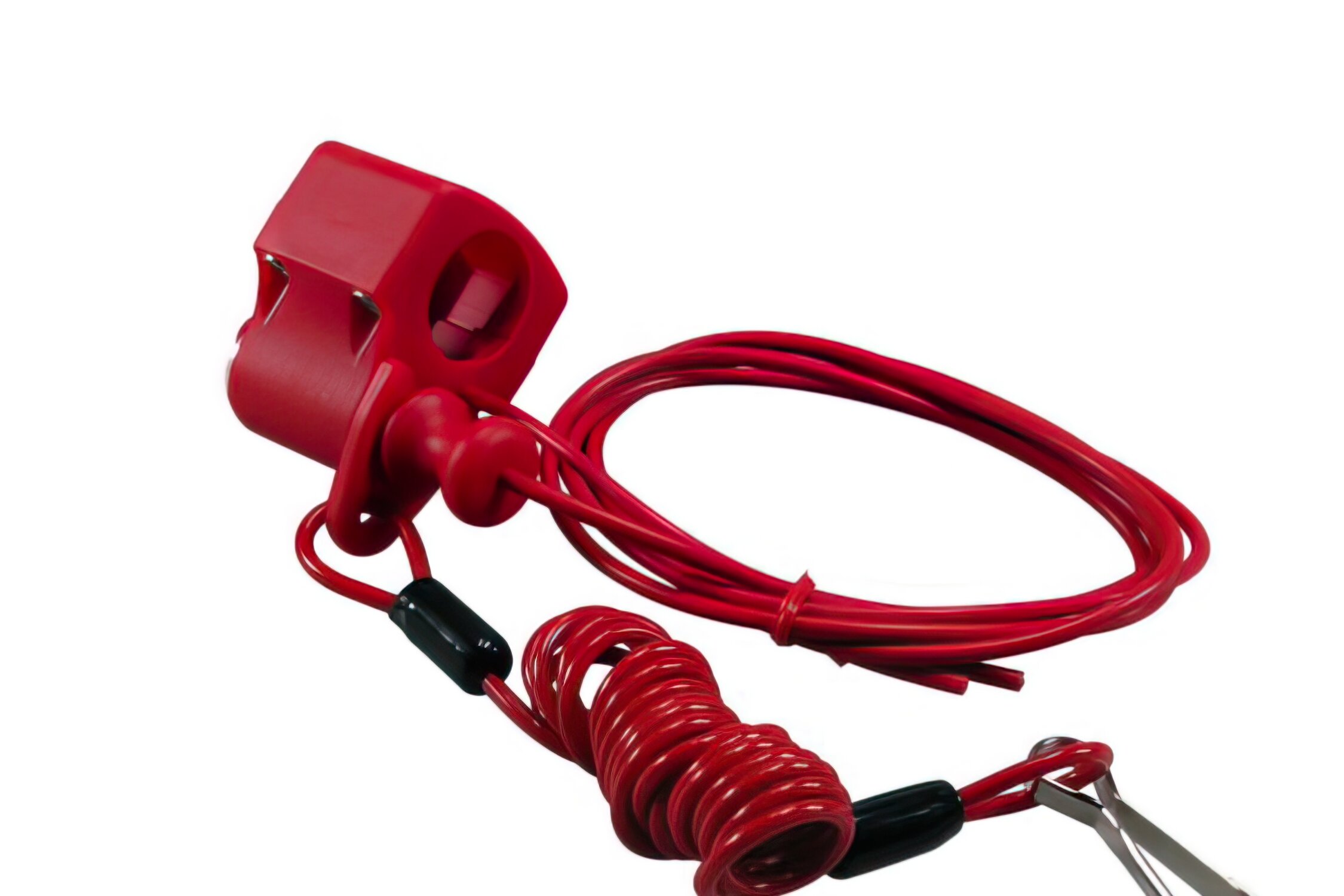 Coupe circuit fixation guidon universel, rouge