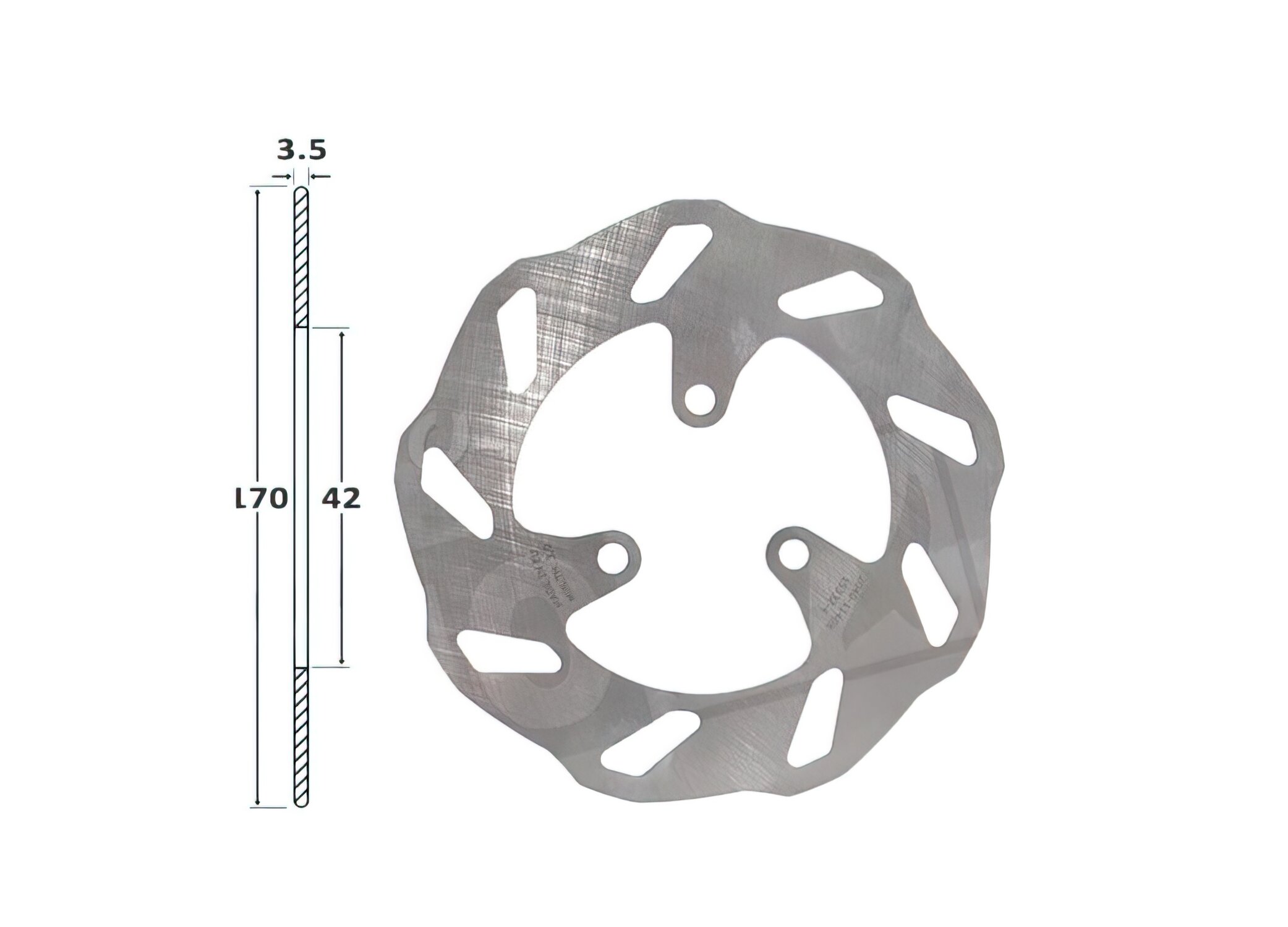 Disque de frein avant IGM 170x42x3.5mm Peugeot Kisbee av. 2011 / Ludix 08-13