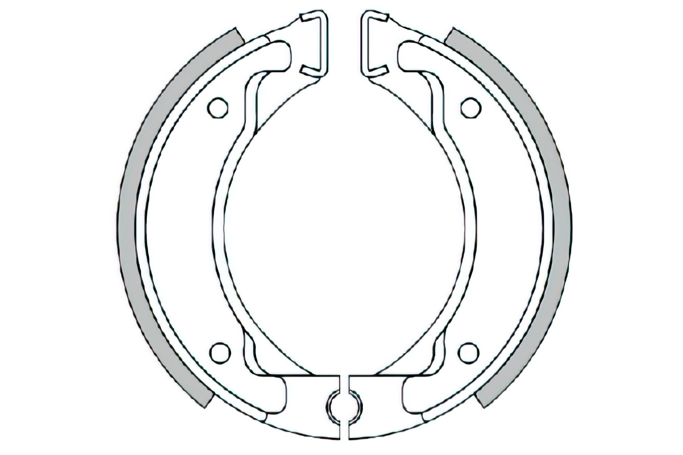 Mâchoires de frein 110x25mm Polini MBK Booster