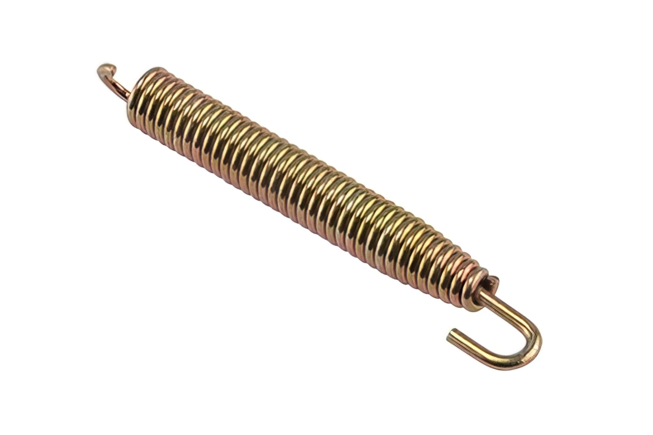 Ressort pot d'échappement d.10x90mm avec attache pivotante
