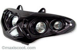 Phare avant quadri optique ODF noir Gilera Runner / Hussar