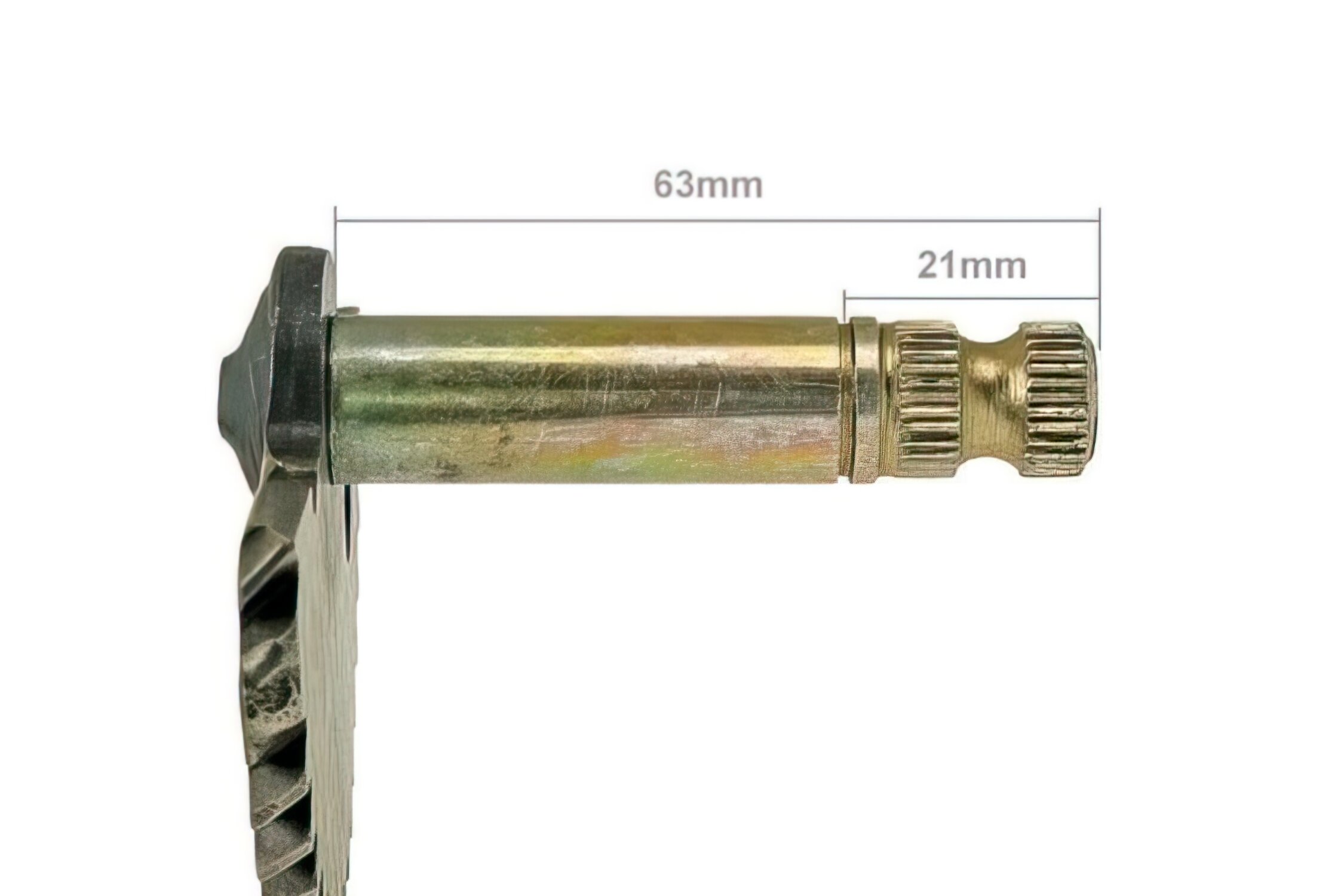 Arbre de kick GY6, 50cc, 63mm/ 21mm