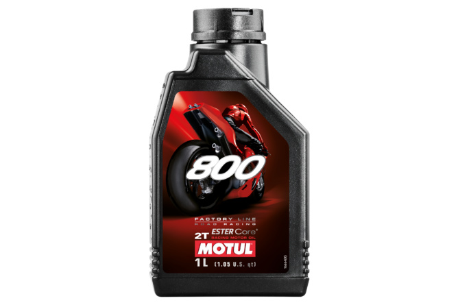 Huile 2 temps Motul 800 Factory line Road Racing 100% synthétique 1L