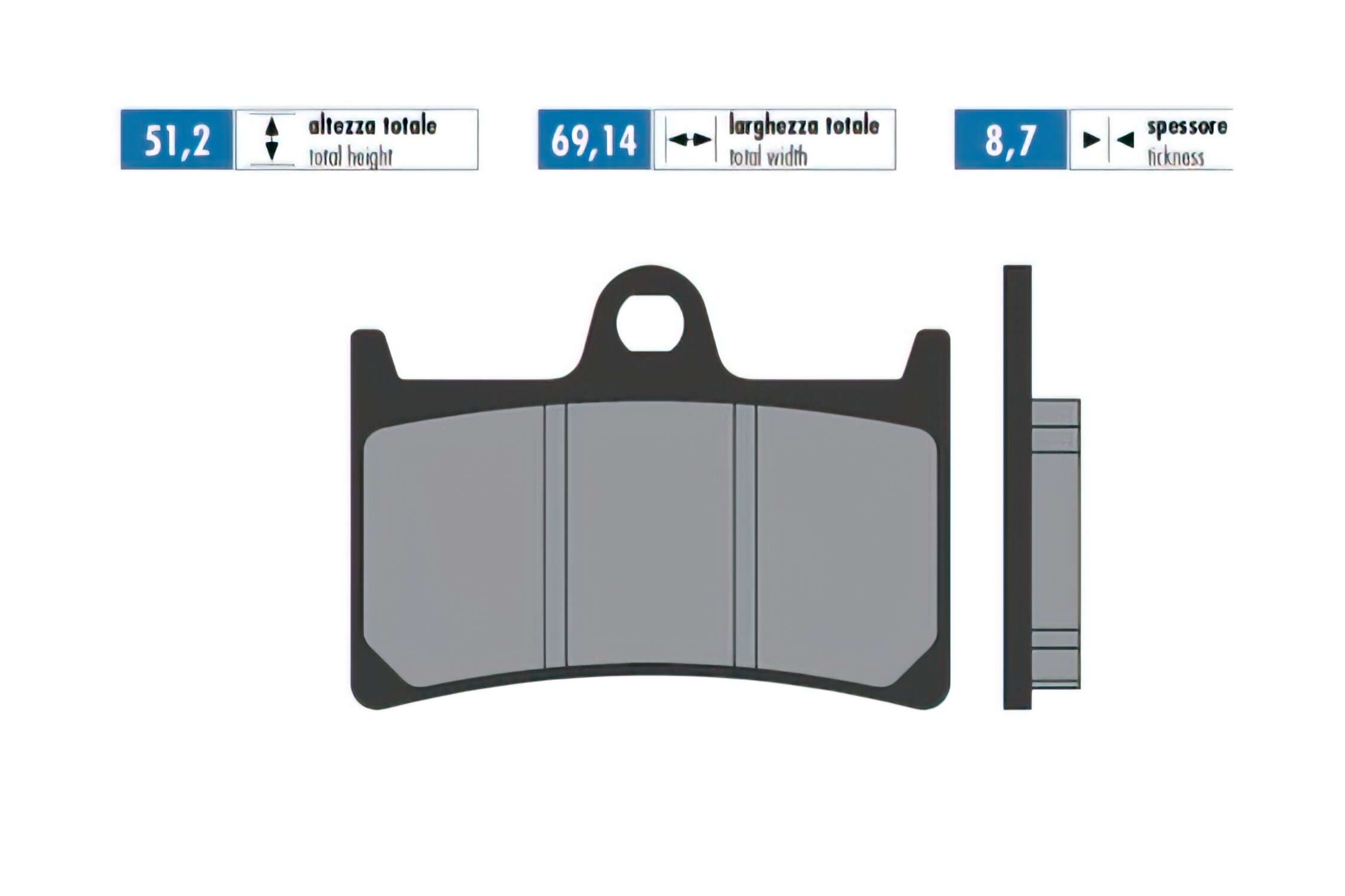 Plaquettes de frein Polini Original Yamaha Tmax 560