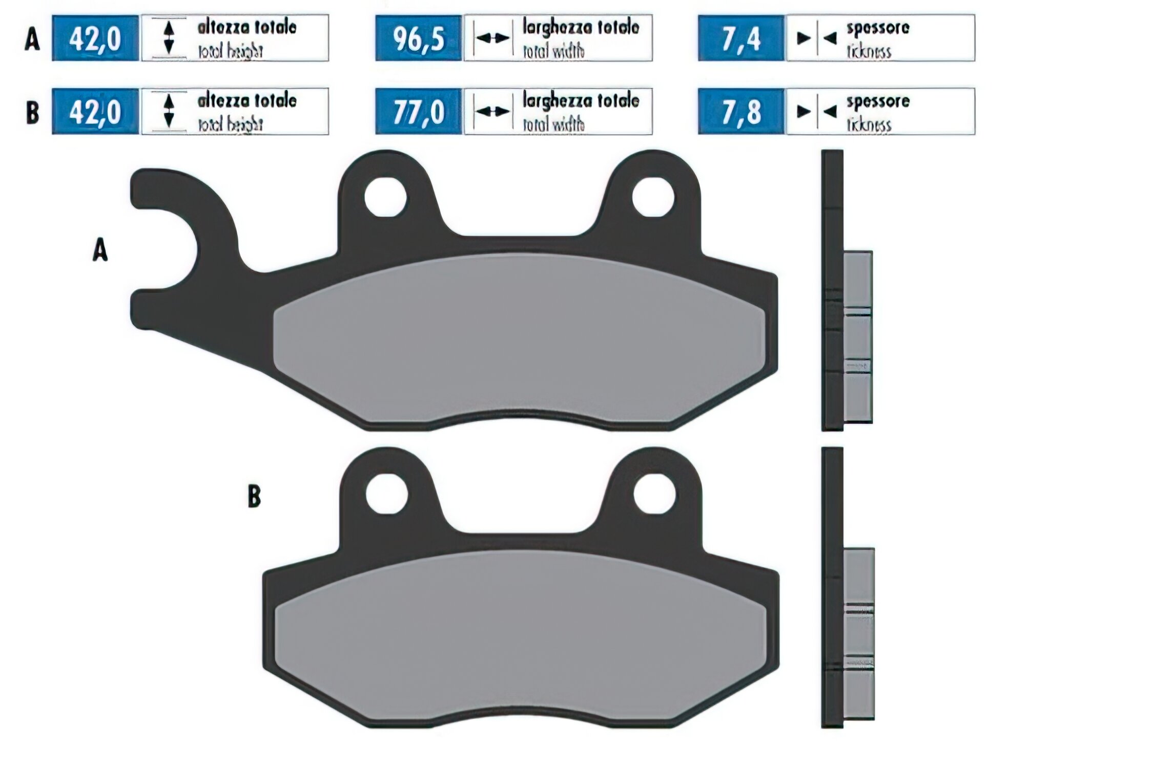 Plaquettes de frein Polini Original Peugeot Vivacity 125