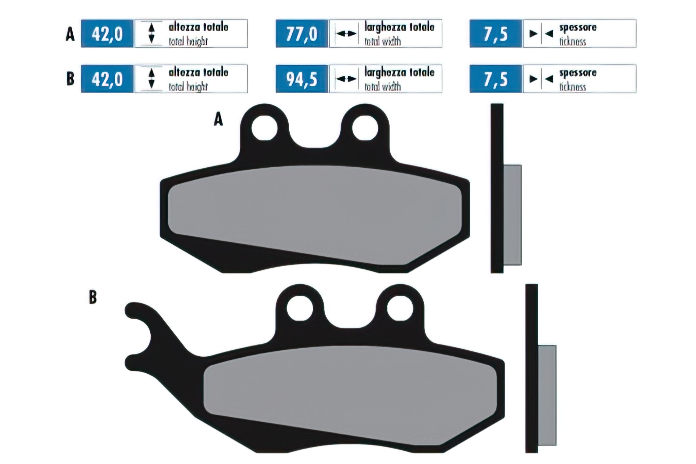 Plaquettes de frein Polini Original Piaggio (Grimeca)